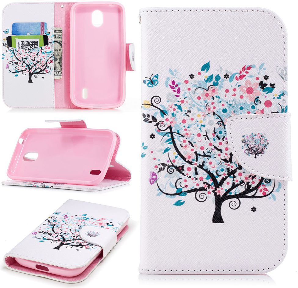 Nokia 1 Portemonnee Hoesje Boom Print afbeelding 4