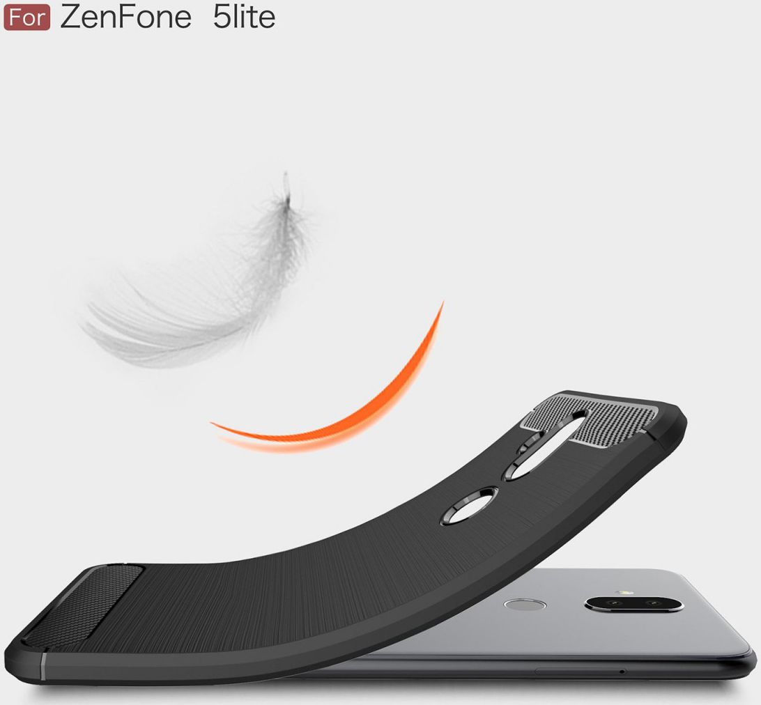 Asus ZenFone 5 Lite Geborsteld TPU Hoesje Rood afbeelding 6