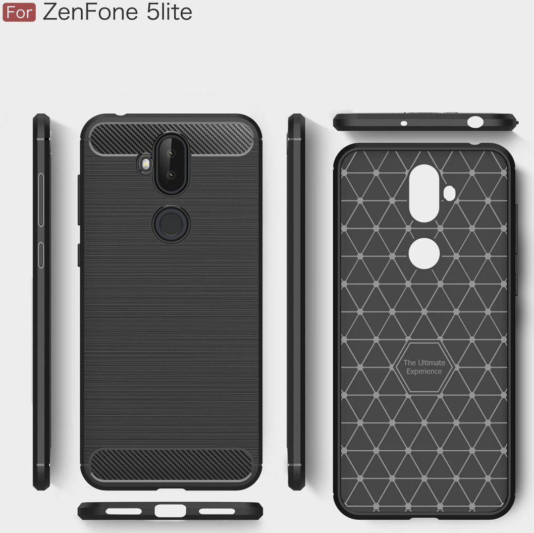 Asus ZenFone 5 Lite Geborsteld TPU Hoesje Rood afbeelding 7