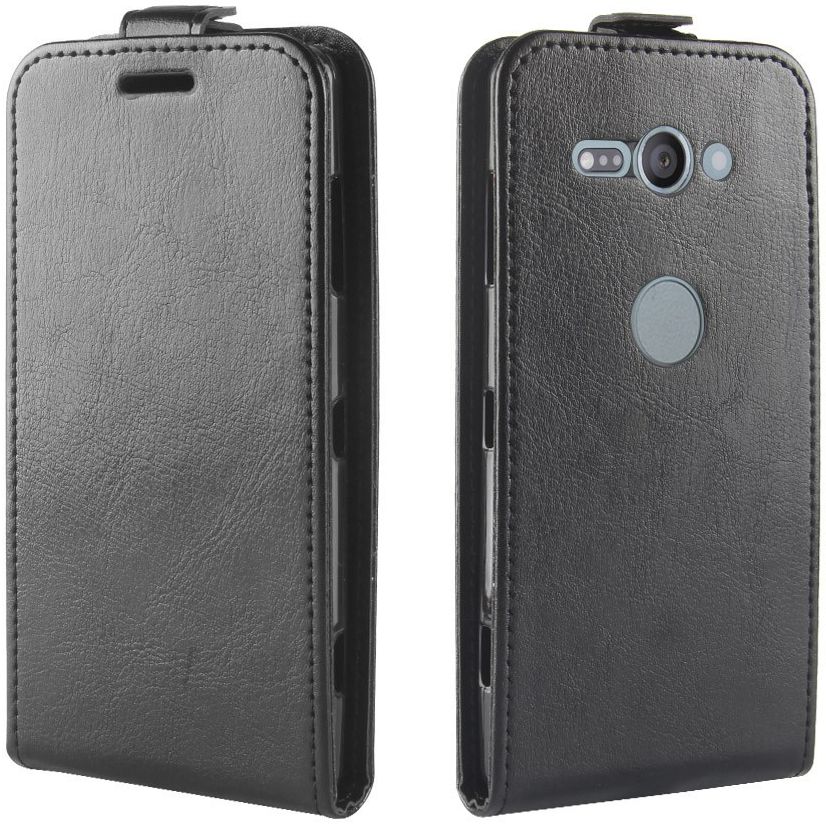 Verticale Sony Xperia XZ2 Compact Flip Hoesje Zwart afbeelding 4
