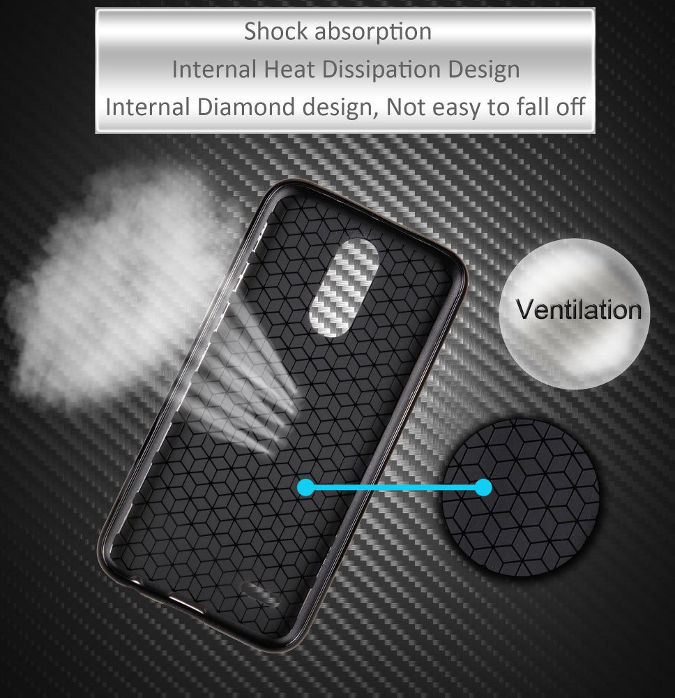 LG K10 2017 TPU Hoesje Carbon Zwart afbeelding 5