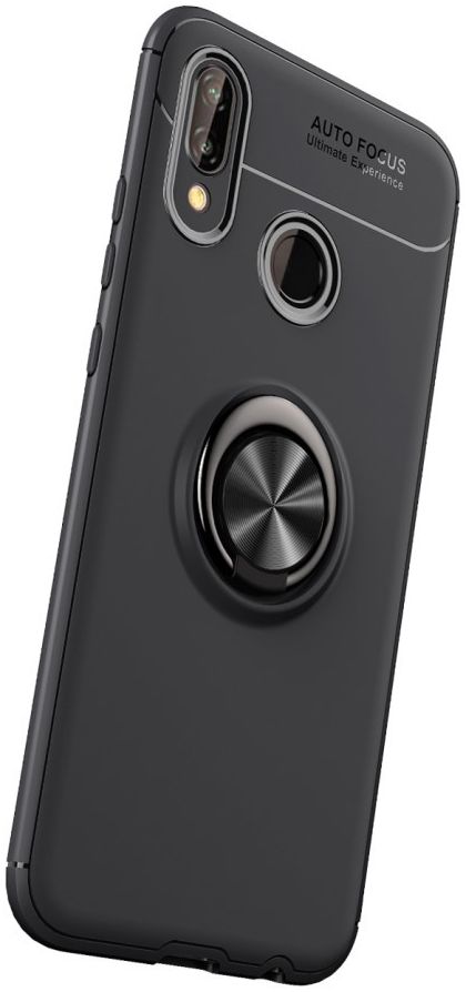 Huawei P20 Lite Backcover Hoesje Houder en Ring Zwart afbeelding 5
