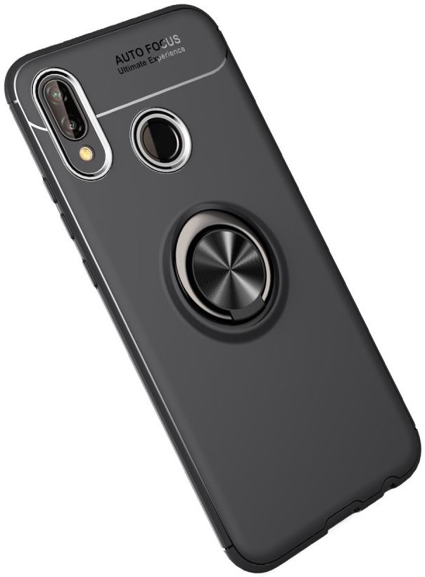 Huawei P20 Lite Backcover Hoesje Houder en Ring Zwart afbeelding 6