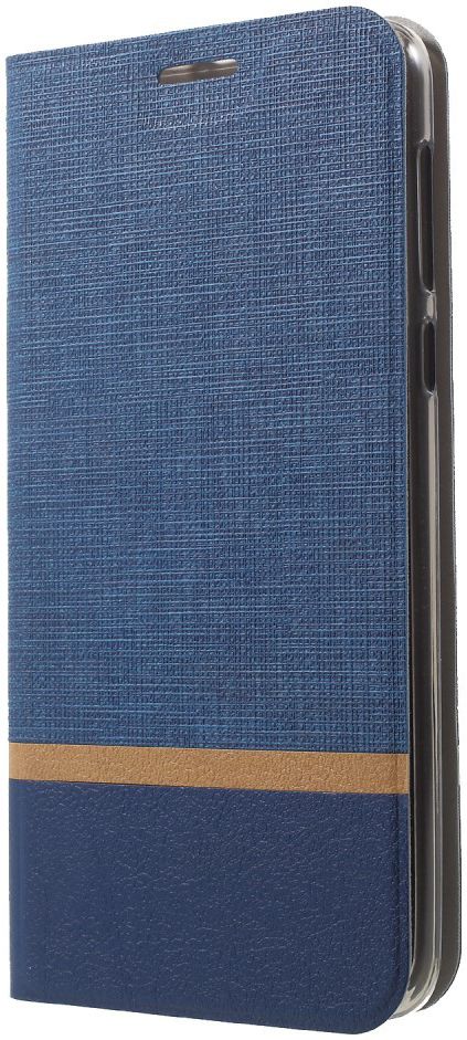 Motorola Moto G6 Plus Linnen Portemonnee Hoesje Blauw afbeelding 1