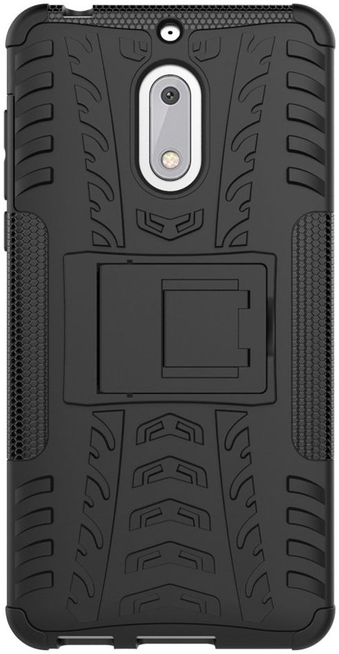 Robuust Hybride Nokia 6 Hoesje Zwart afbeelding 6