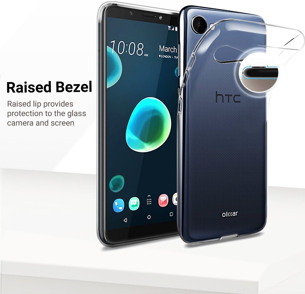 HTC Desire 12 Hoesje Dun TPU Transparant afbeelding 4