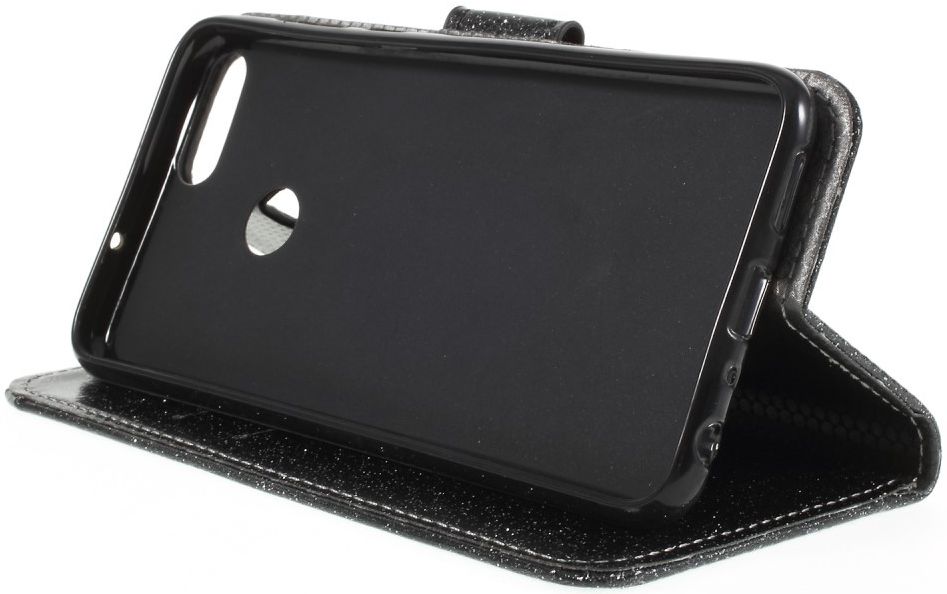 Huawei P Smart Bookcase Glitter Zwart afbeelding 4