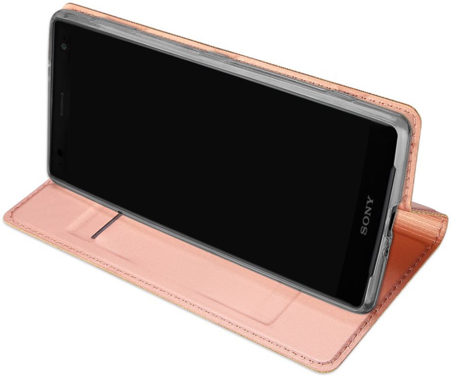 Dux Ducis Sony Xperia XZ2 Premium Bookcase Hoesje Roze Goud afbeelding 4