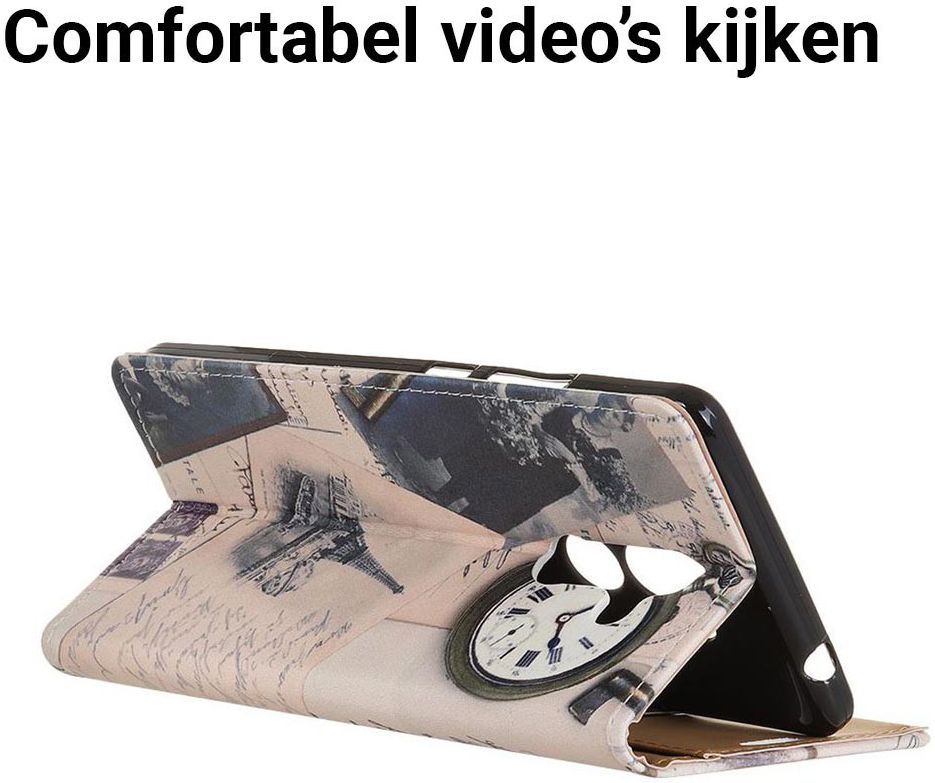 Nokia 7 Plus Bookcase Portemonnee Hoesje Eiffeltoren afbeelding 3