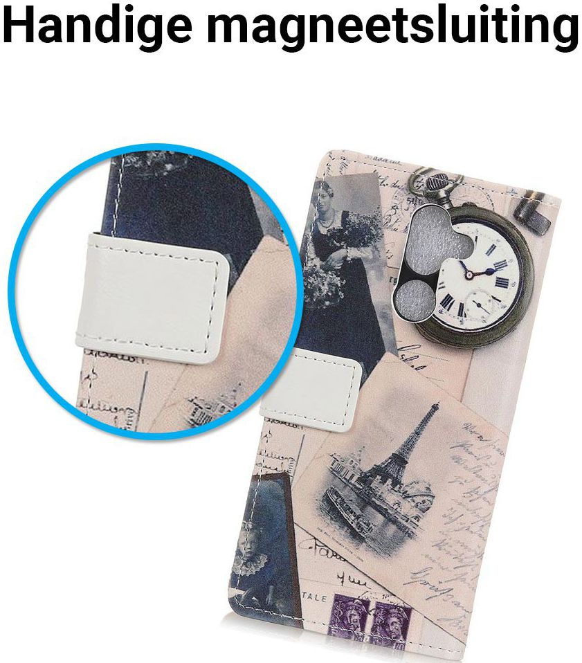 Nokia 7 Plus Bookcase Portemonnee Hoesje Eiffeltoren afbeelding 4