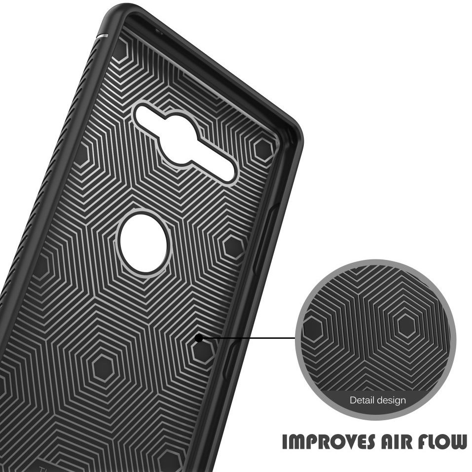 Sony Xperia Xz2 Compact Back Cover Met Lederen Coating Zwart Gsmpunt Nl