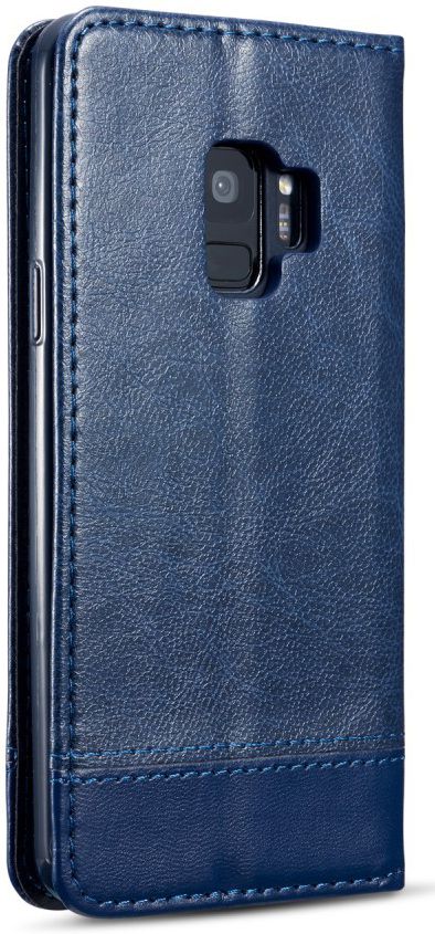 Samsung Galaxy S9 Lederen Portemonnee Hoesje met Lanyard Blauw afbeelding 10
