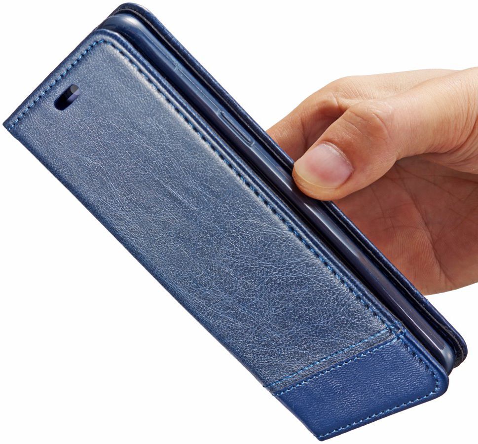 Samsung Galaxy S9 Lederen Portemonnee Hoesje met Lanyard Blauw afbeelding 5