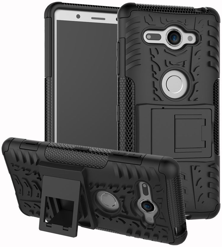 Sony Xperia XZ2 Compact Hybride Hoesje Zwart afbeelding 1