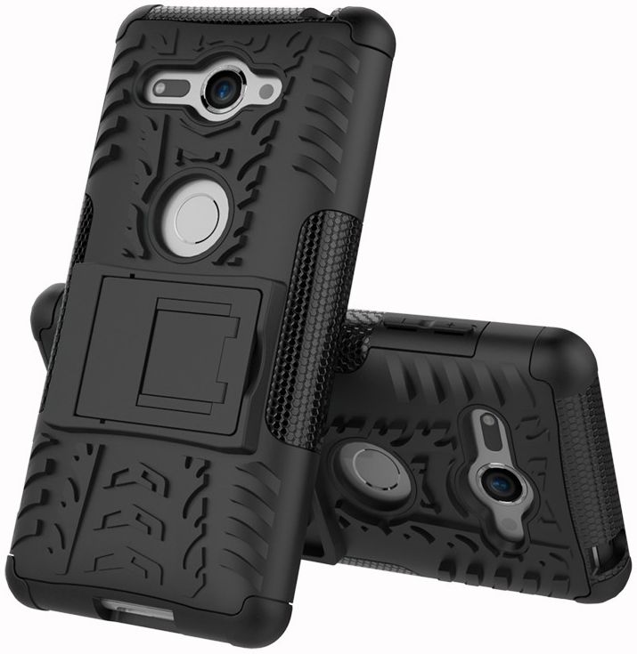 Sony Xperia XZ2 Compact Hybride Hoesje Zwart afbeelding 2
