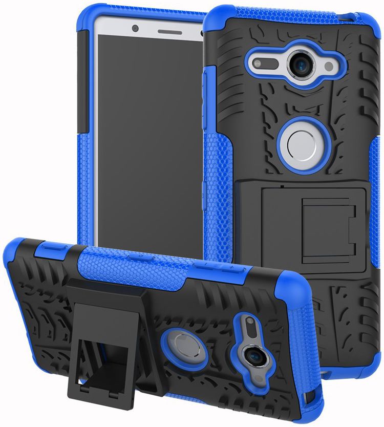 Sony Xperia XZ2 Compact Hybride Hoesje Blauw afbeelding 1