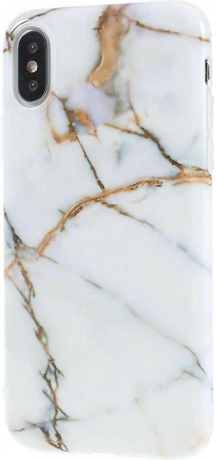iPhone X Marmer Design TPU Hoesje Goud afbeelding 3