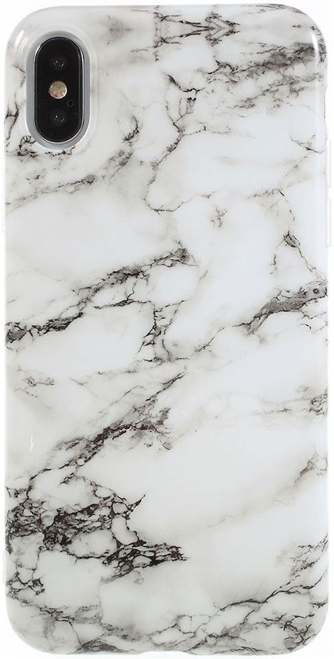 iPhone X Marmer Design TPU Hoesje Wit afbeelding 1