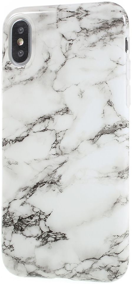 iPhone X Marmer Design TPU Hoesje Wit afbeelding 3