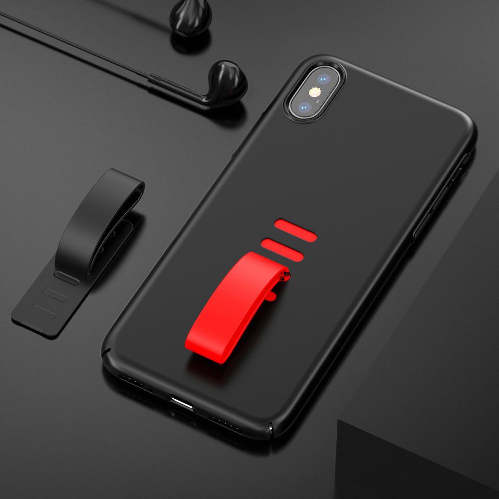 Baseus Backcover met Houder voor iPhone X Zwart afbeelding 10