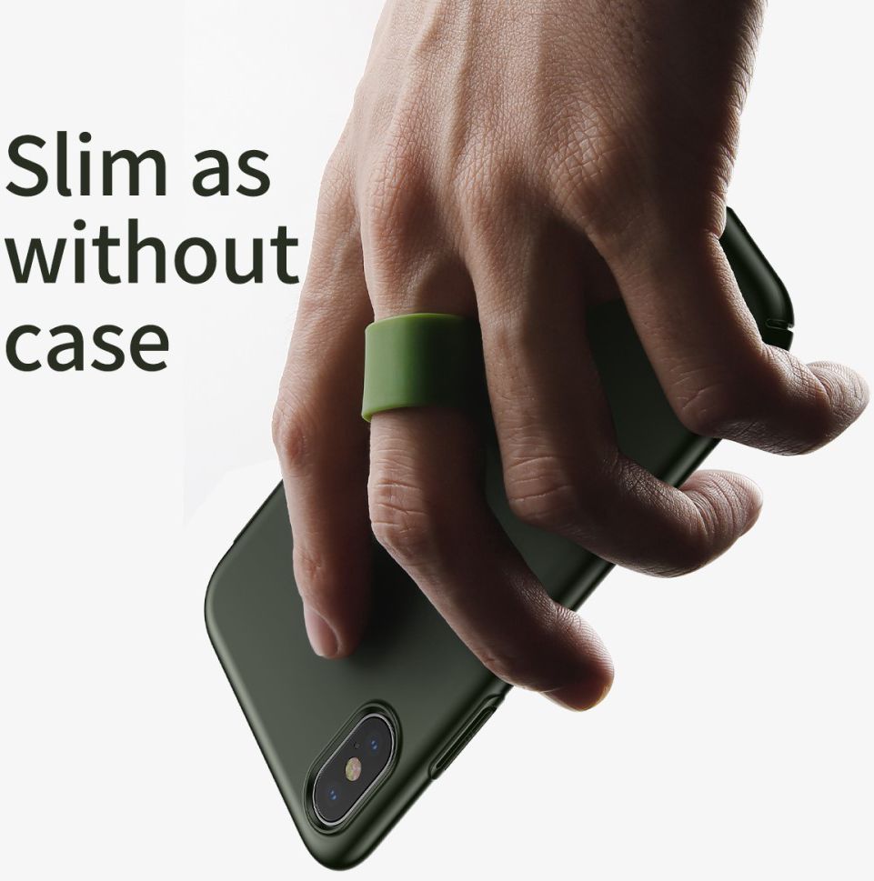 Baseus Backcover met Houder voor iPhone X Zwart afbeelding 13