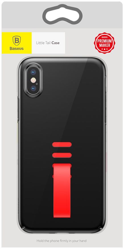 Baseus Backcover met Houder voor iPhone X Zwart afbeelding 14