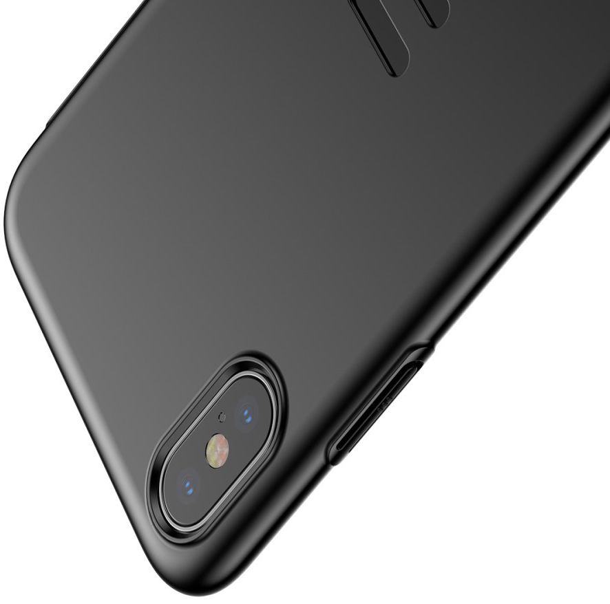 Baseus Backcover met Houder voor iPhone X Zwart afbeelding 4