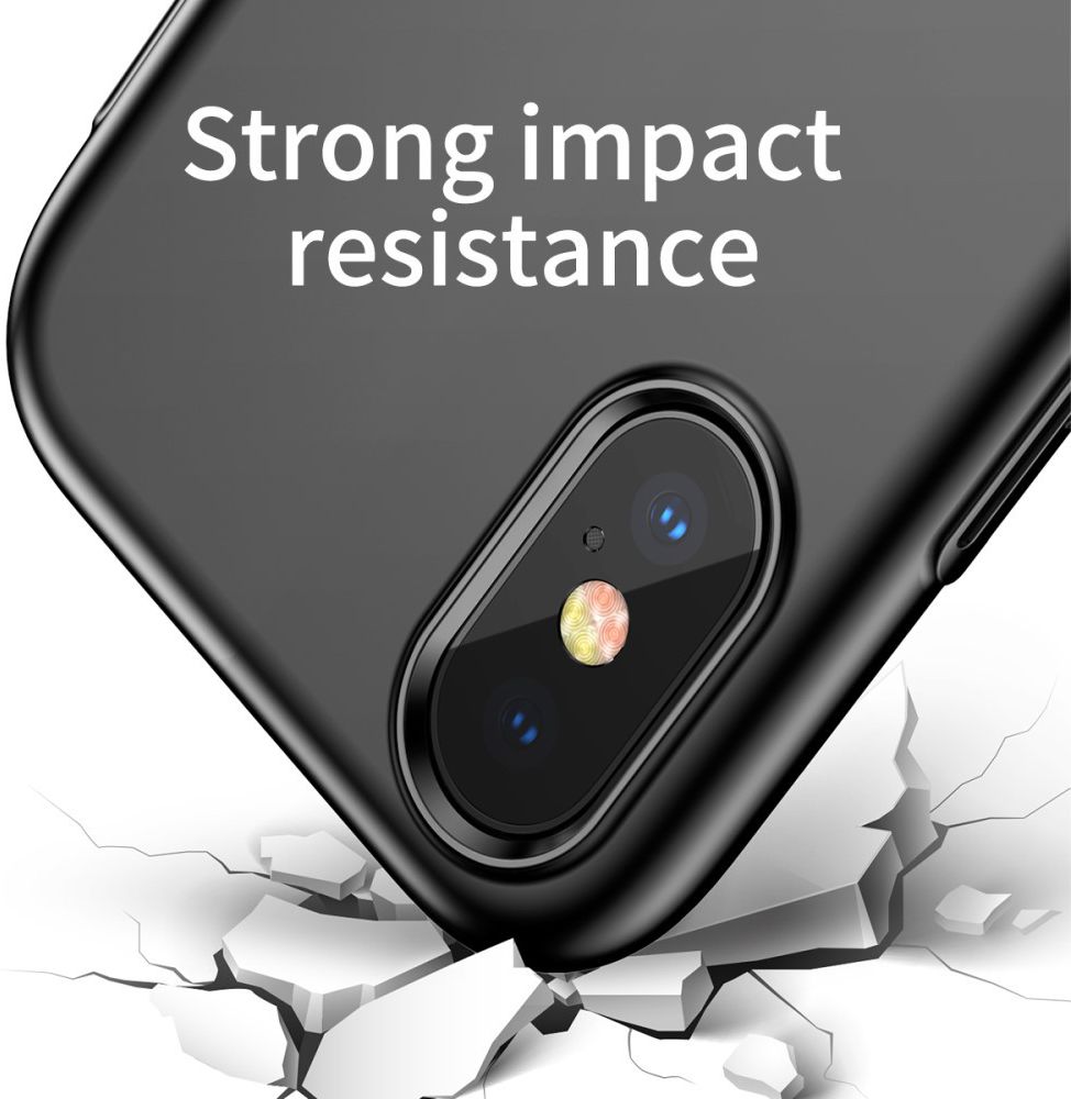 Baseus Backcover met Houder voor iPhone X Zwart afbeelding 6