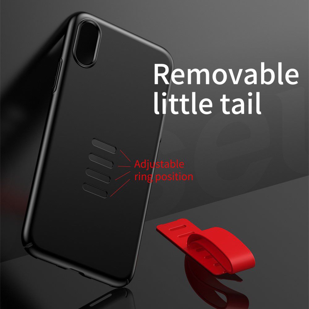 Baseus Backcover met Houder voor iPhone X Zwart afbeelding 7