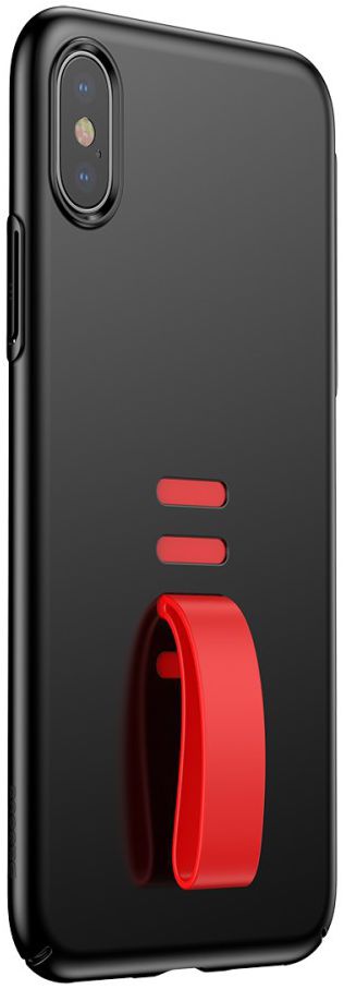 Baseus Backcover met Houder voor iPhone X Zwart afbeelding 9