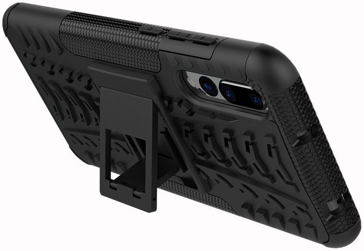 Huawei P20 Pro Robuust Hybride Hoesje Zwart afbeelding 4