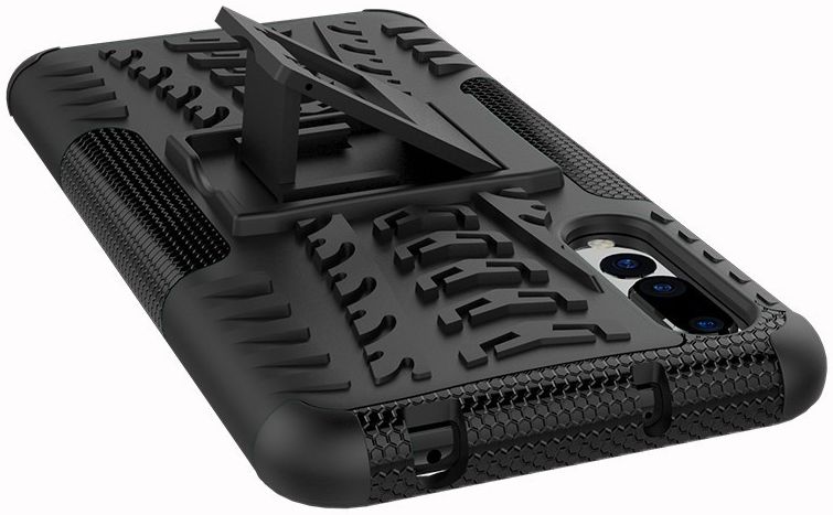 Huawei P20 Pro Robuust Hybride Hoesje Zwart afbeelding 5