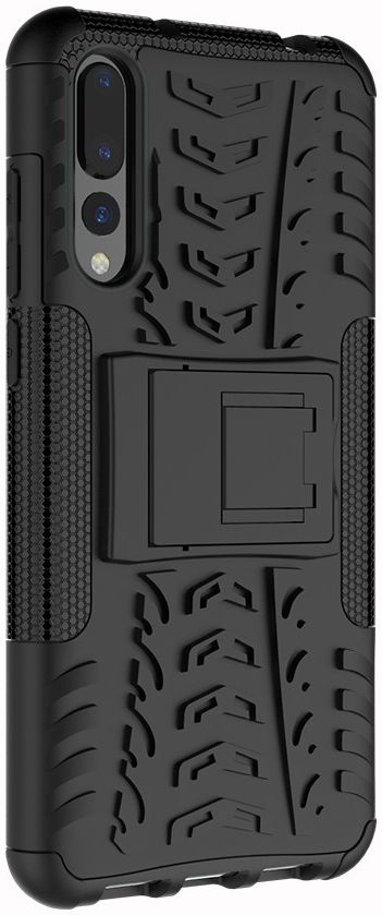 Huawei P20 Pro Robuust Hybride Hoesje Zwart afbeelding 6