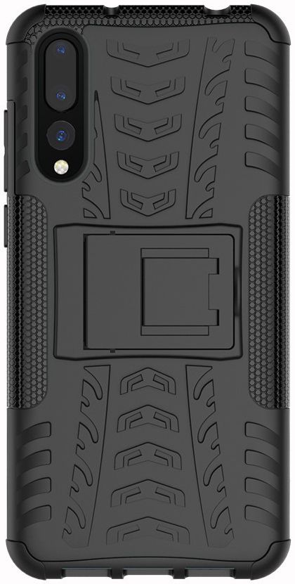 Huawei P20 Pro Robuust Hybride Hoesje Zwart afbeelding 7