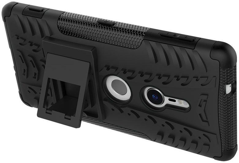 Sony Xperia XZ2 Hybride Hoesje met Kickstand Zwart afbeelding 2