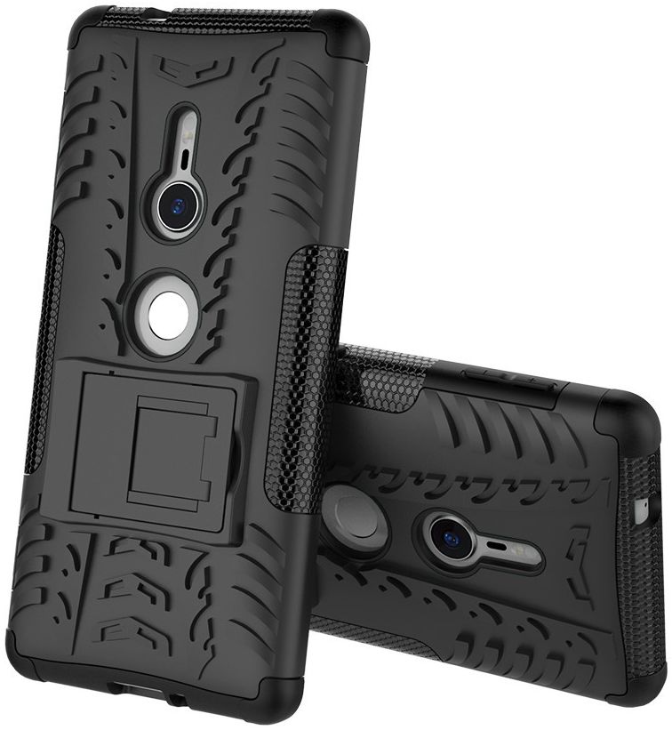 Sony Xperia XZ2 Hybride Hoesje met Kickstand Zwart afbeelding 3