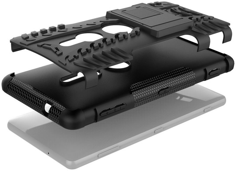 Sony Xperia XZ2 Hybride Hoesje met Kickstand Zwart afbeelding 4