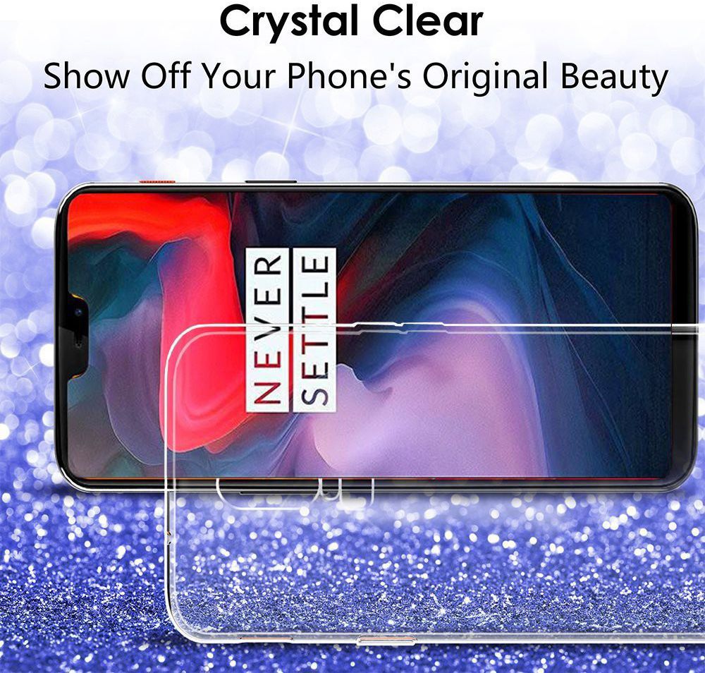OnePlus 6 Transparant Hardcase Hoesje afbeelding 2
