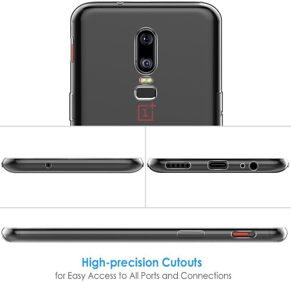 OnePlus 6 Transparant Hardcase Hoesje afbeelding 4