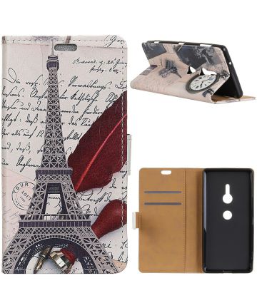 Sony Xperia XZ2 Bookcase Hoesje Eiffeltoren Hoesjes