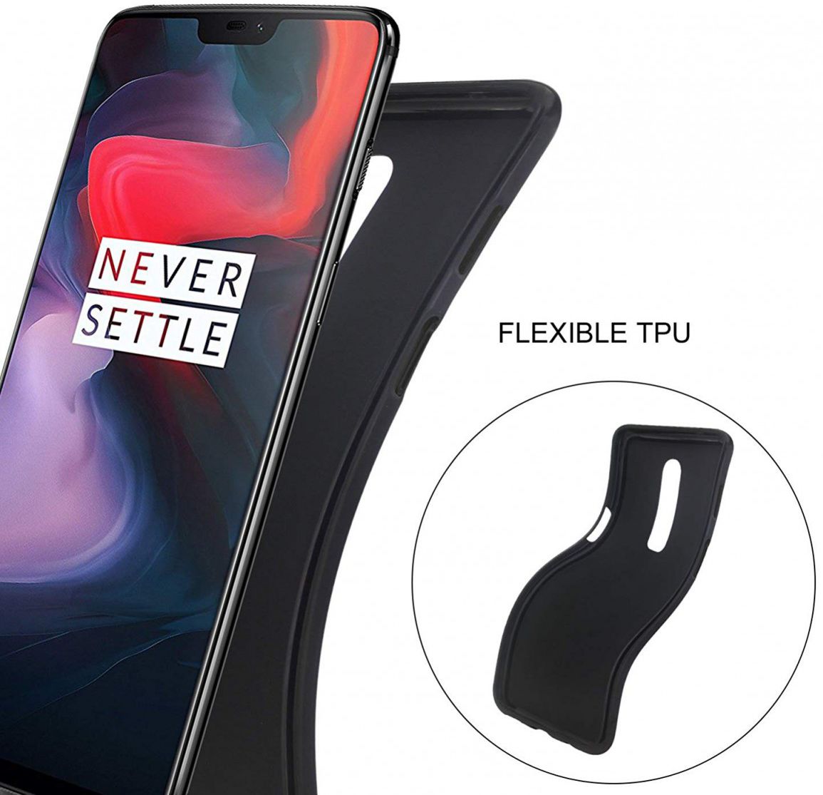 OnePlus 6 TPU Hoesje Zwart afbeelding 3