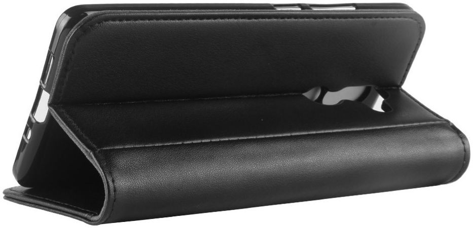 Nokia 7 Plus Echt Lederen Wallet Stand Hoesje Zwart afbeelding 5