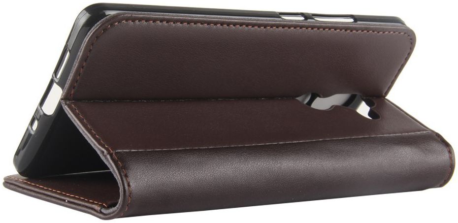 Nokia 7 Plus Echt Lederen Wallet Stand Hoesje Bruin afbeelding 5