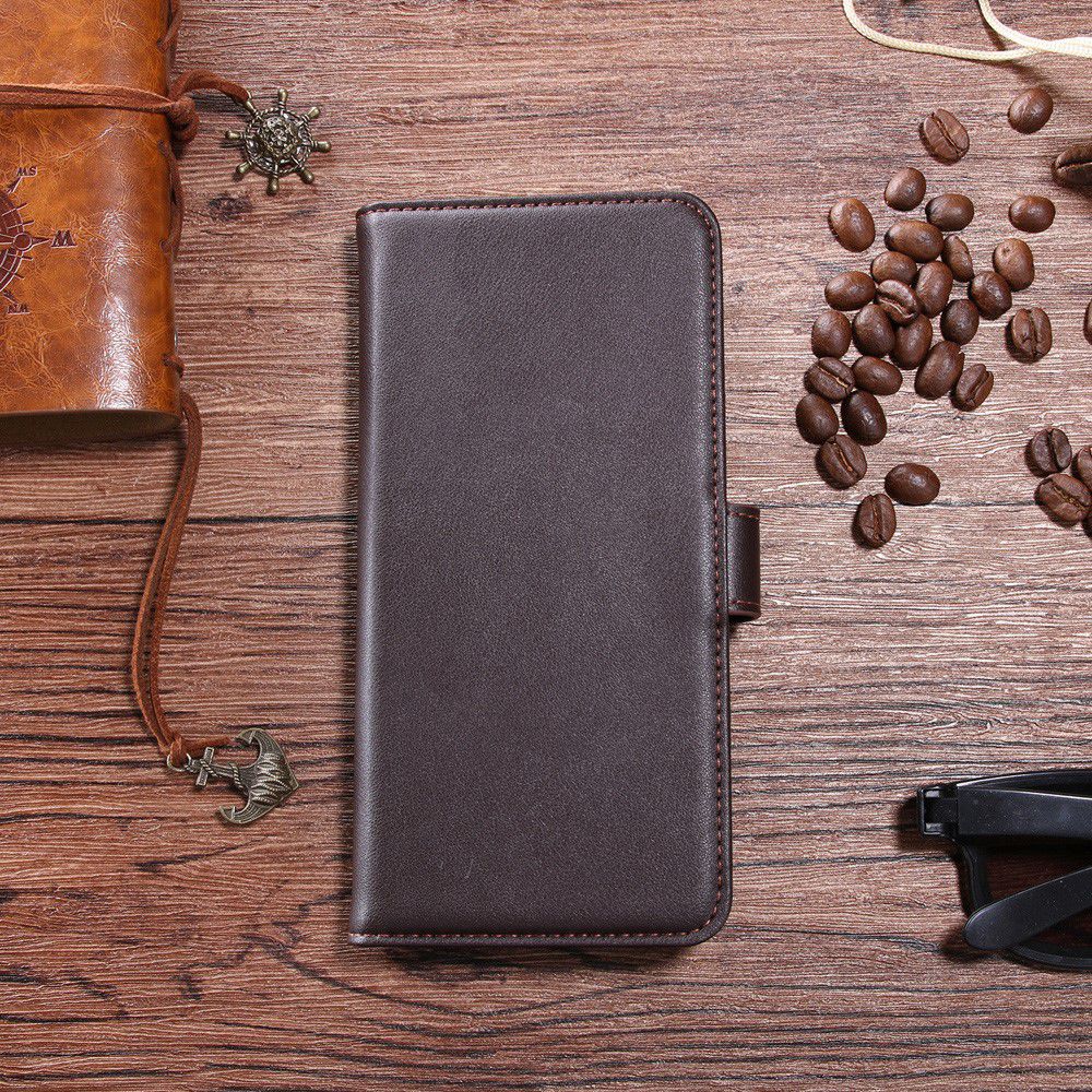 Nokia 7 Plus Echt Lederen Wallet Stand Hoesje Bruin afbeelding 9
