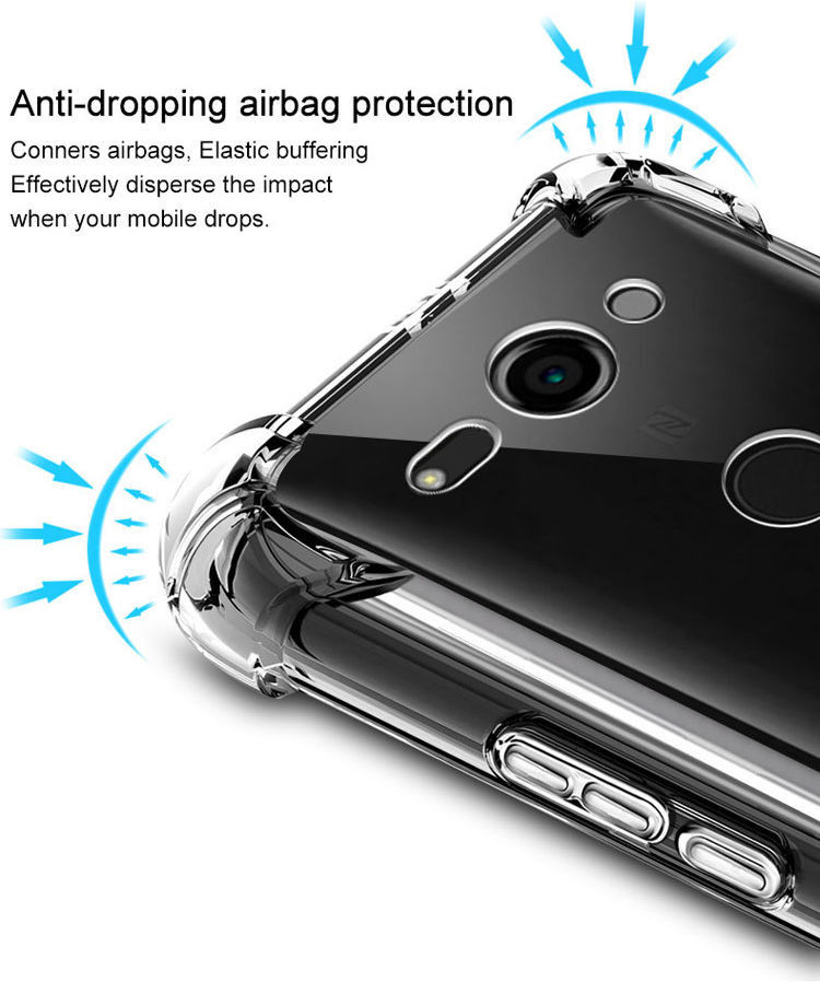 IMAK Sony Xperia XZ2 Compact Hoesje met Screenprotector Transparant afbeelding 3