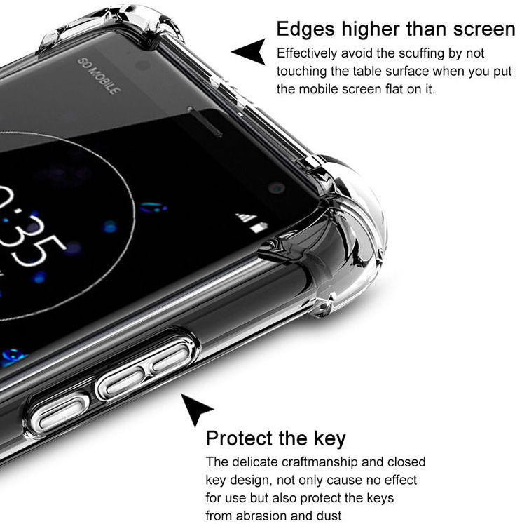 IMAK Sony Xperia XZ2 Compact Hoesje met Screenprotector Transparant afbeelding 4