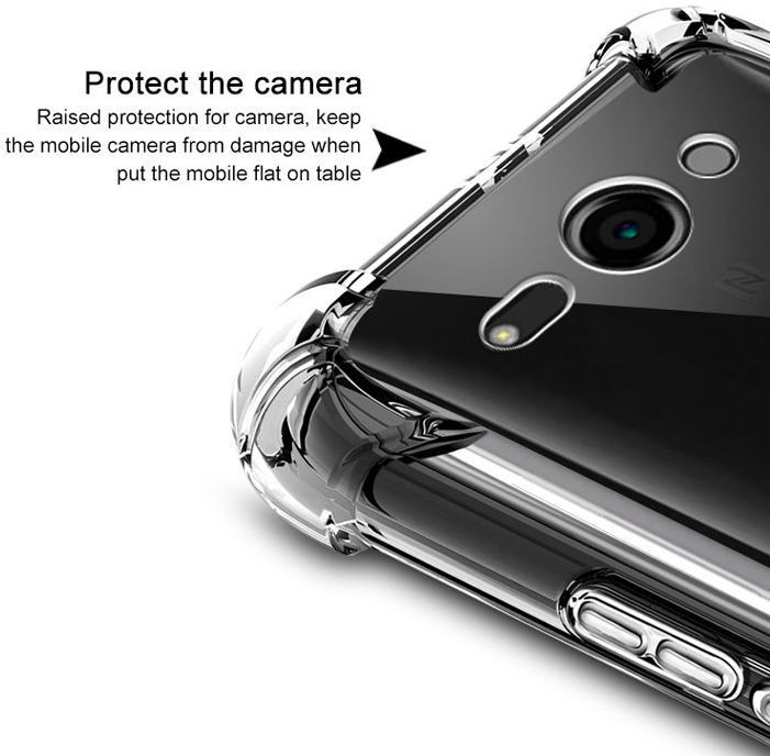 IMAK Sony Xperia XZ2 Compact Hoesje met Screenprotector Transparant afbeelding 5