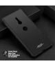 Sony Xperia XZ2 TPU Hoesje met Display Folie Metaal Zwart