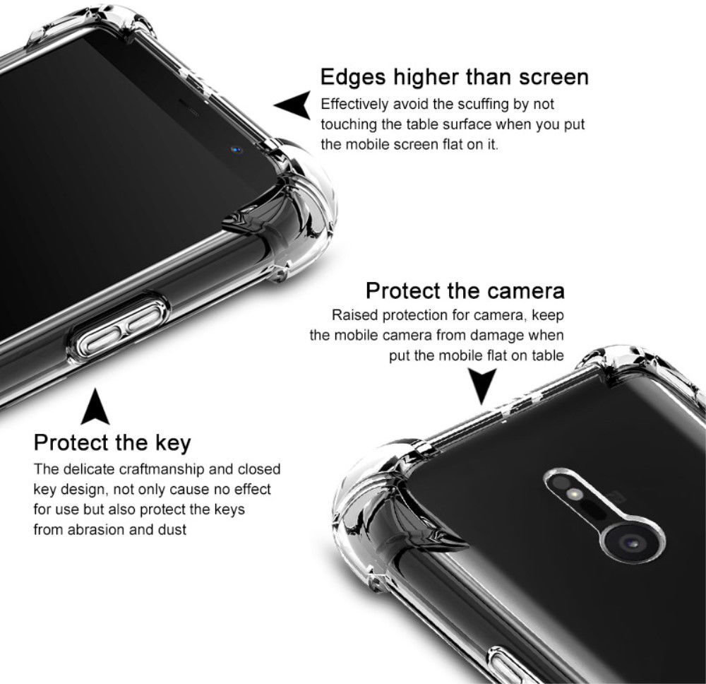 IMAK Sony Xperia XZ2 Hoesje TPU met Screenprotector Transparant afbeelding 4