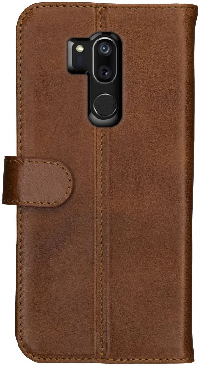 Rosso Deluxe LG G7 Hoesje Echt Leer Book Case Bruin afbeelding 6